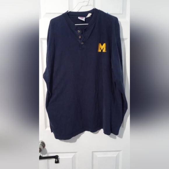 Joy Athletics Vintage Navy Blue Shirt with Michigan Logo - Picture 1 of 4